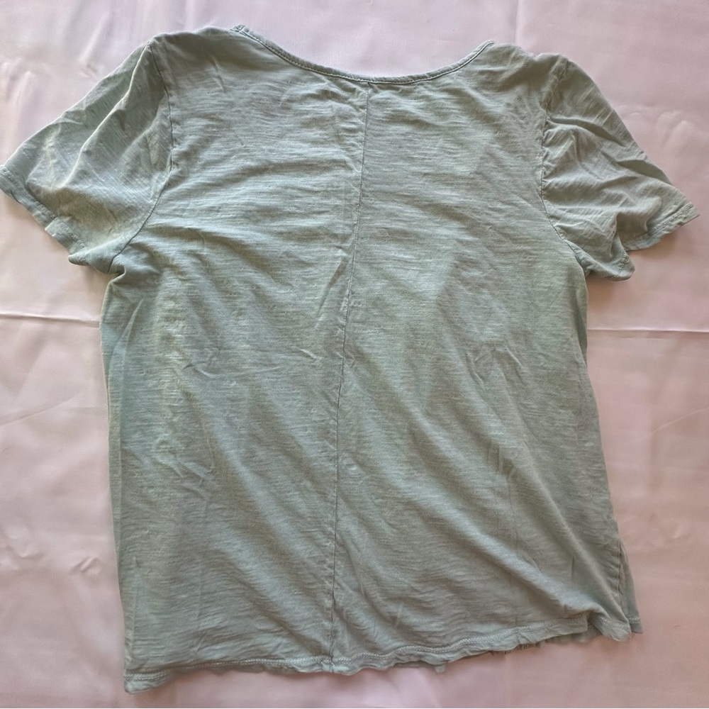 Lane Bryant swing tee crochet detail short sleeve mint green shirt women’s 14/16 - Picture 3 of 9